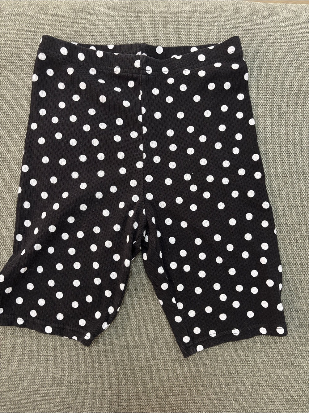 Girls Black & White Polka Dot Bike Shorts size L (10-12)
